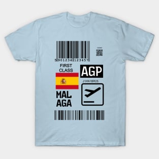 Malaga Spain travel ticket T-Shirt